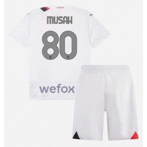 AC Milan Yunus Musah #80 Gostujuci Dres za Dječji 2023-24 Kratak Rukavima (+ kratke hlače)